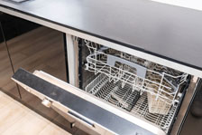 Fully fitted kitchen with dishwashers